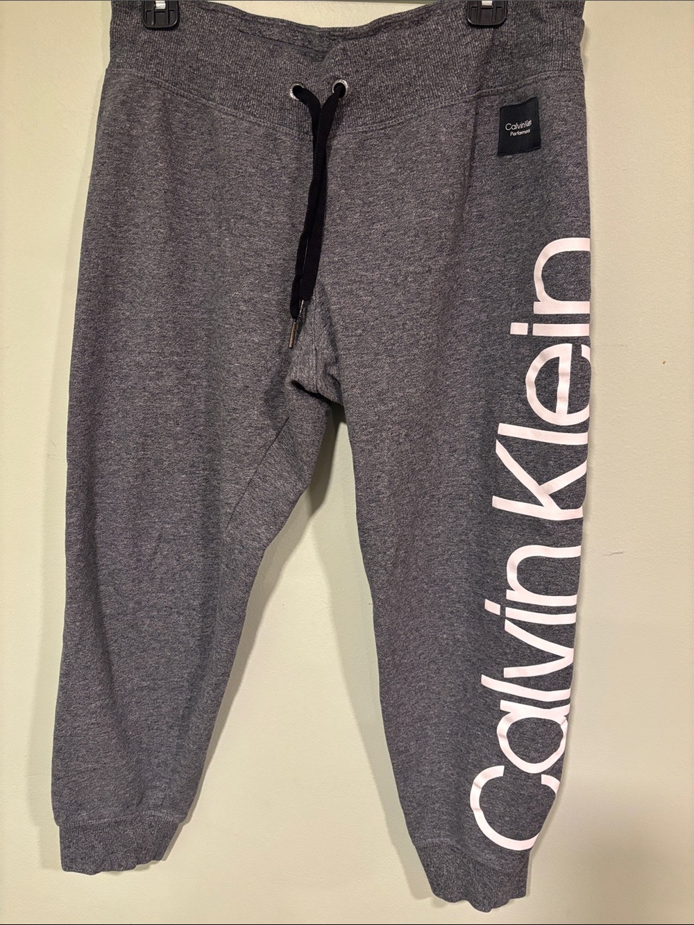 Calvin Klein Women’s Gray Sweat Joggers with Side Logo